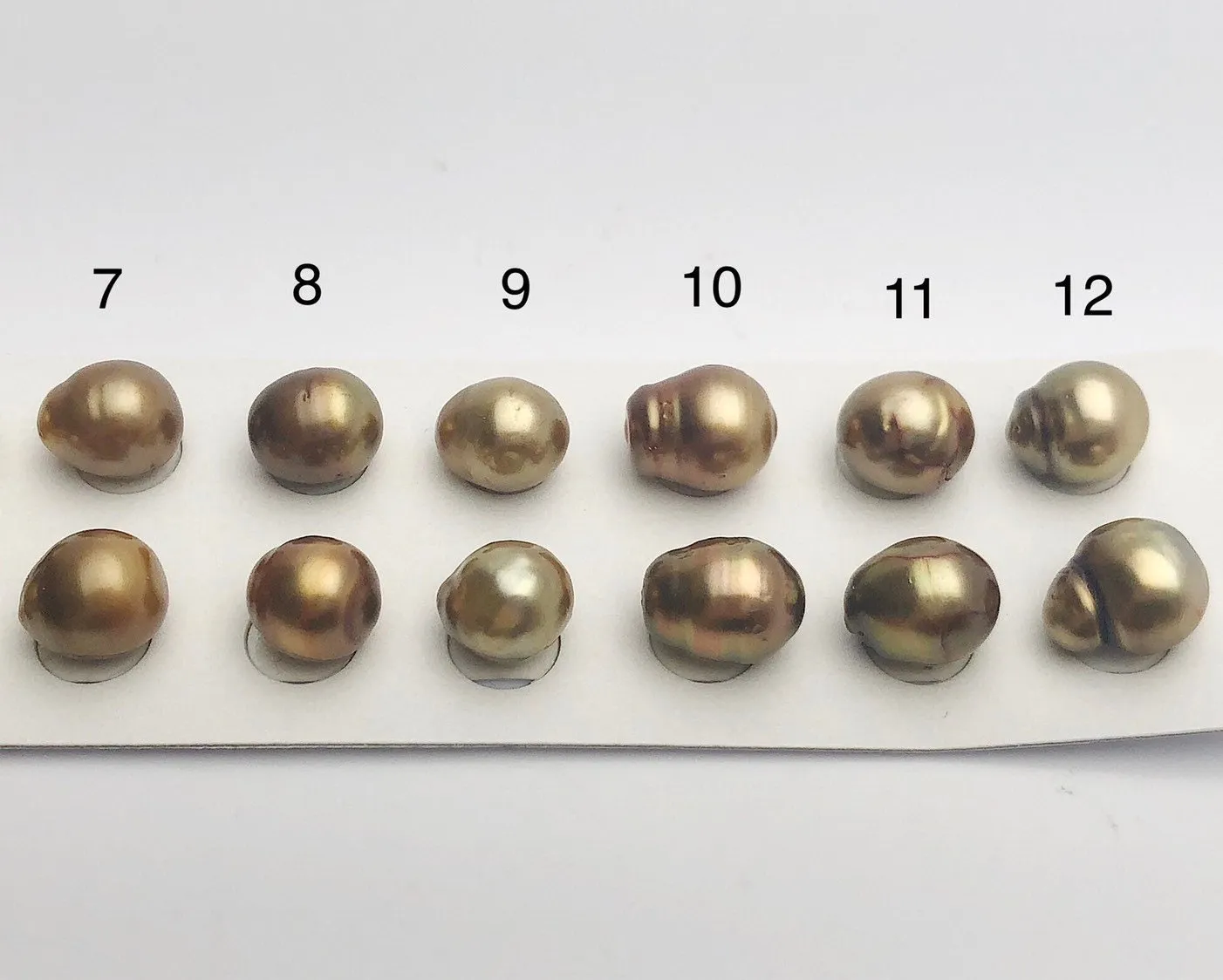 10-12mm Chocolate Tahitian Loose Matched Pearls, Drop Shape (#633)