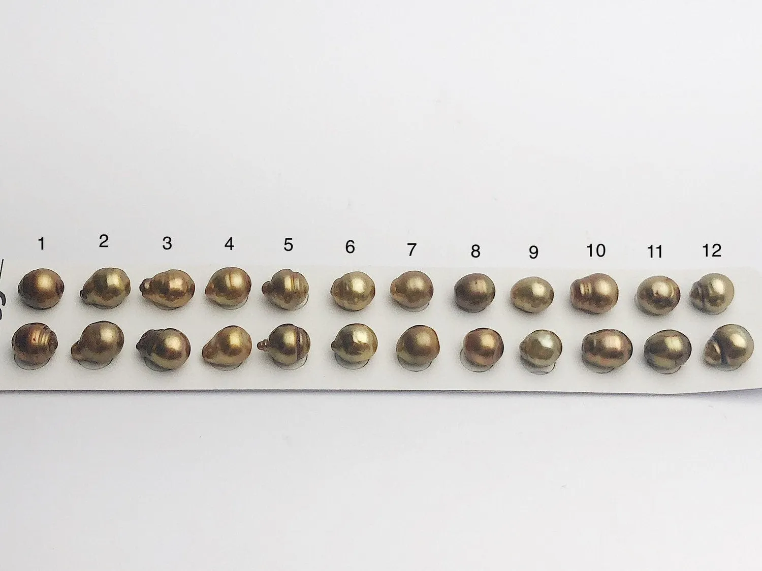 10-12mm Chocolate Tahitian Loose Matched Pearls, Drop Shape (#633)
