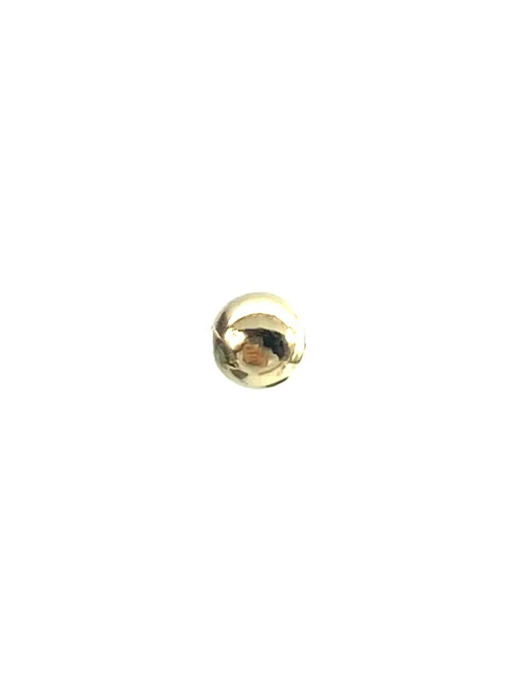 14K Solid Gold 4mm Round Beads, Sku#11-05-7040