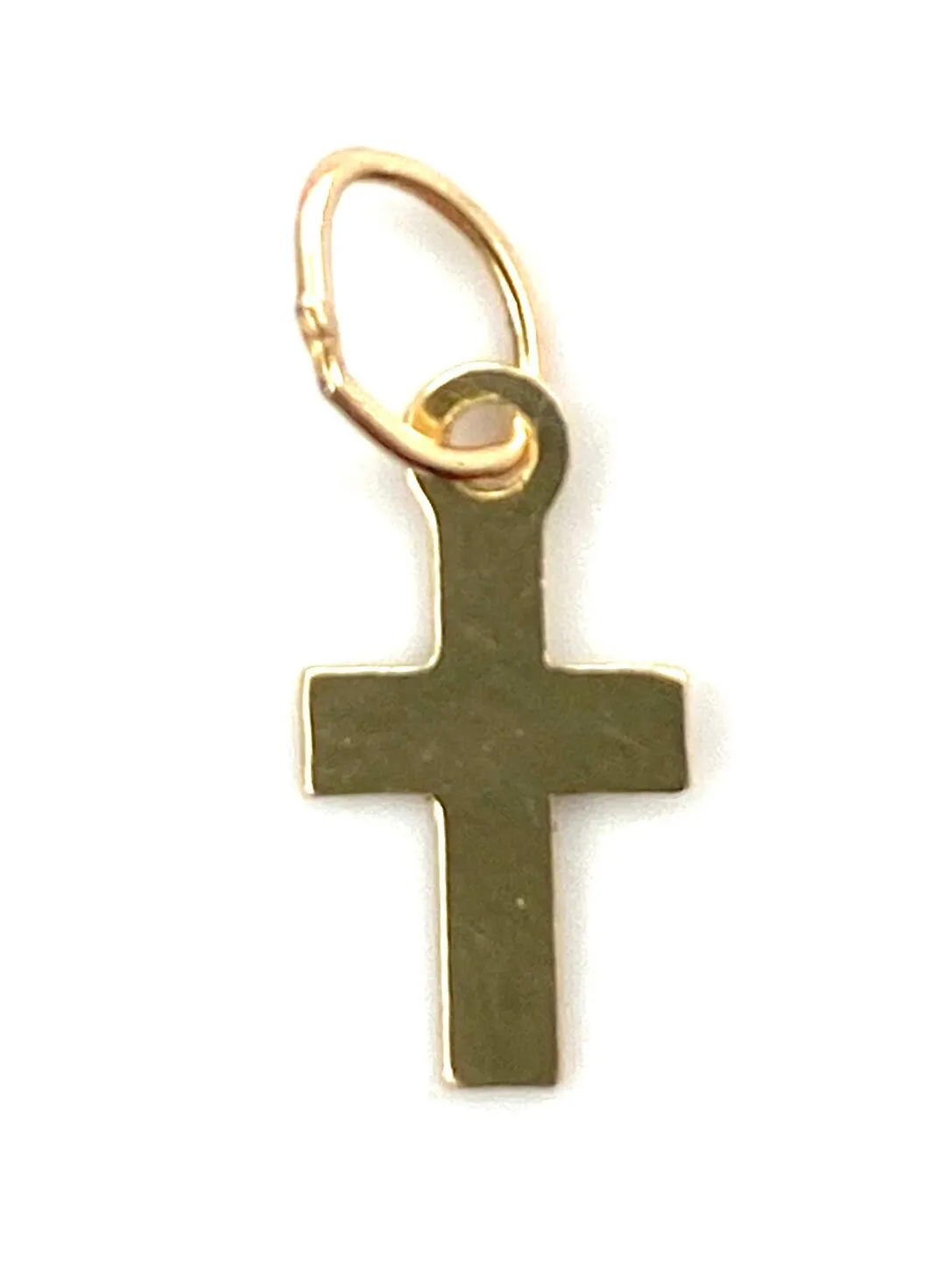14K Solid Gold Cross , Sku#21-C