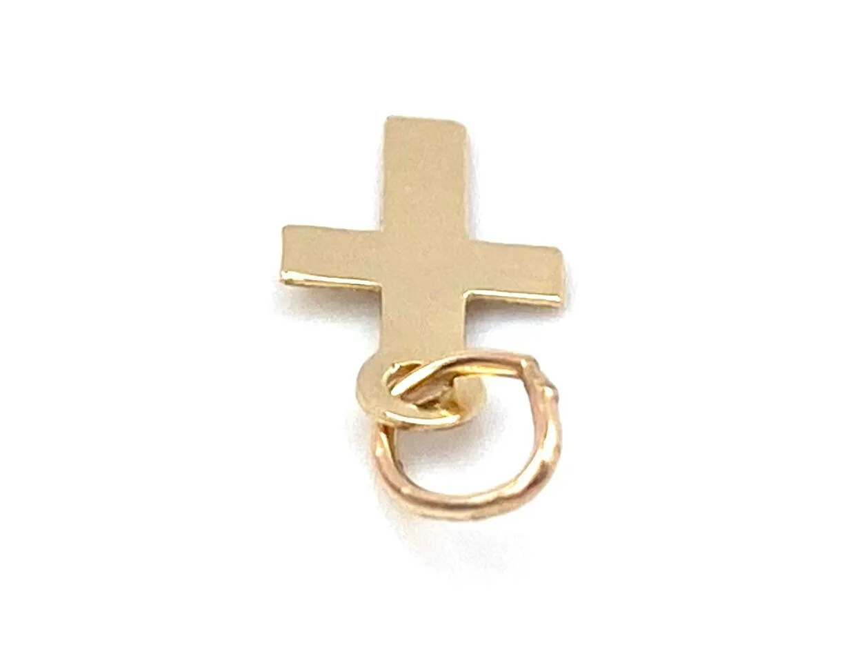 14K Solid Gold Cross , Sku#21-C