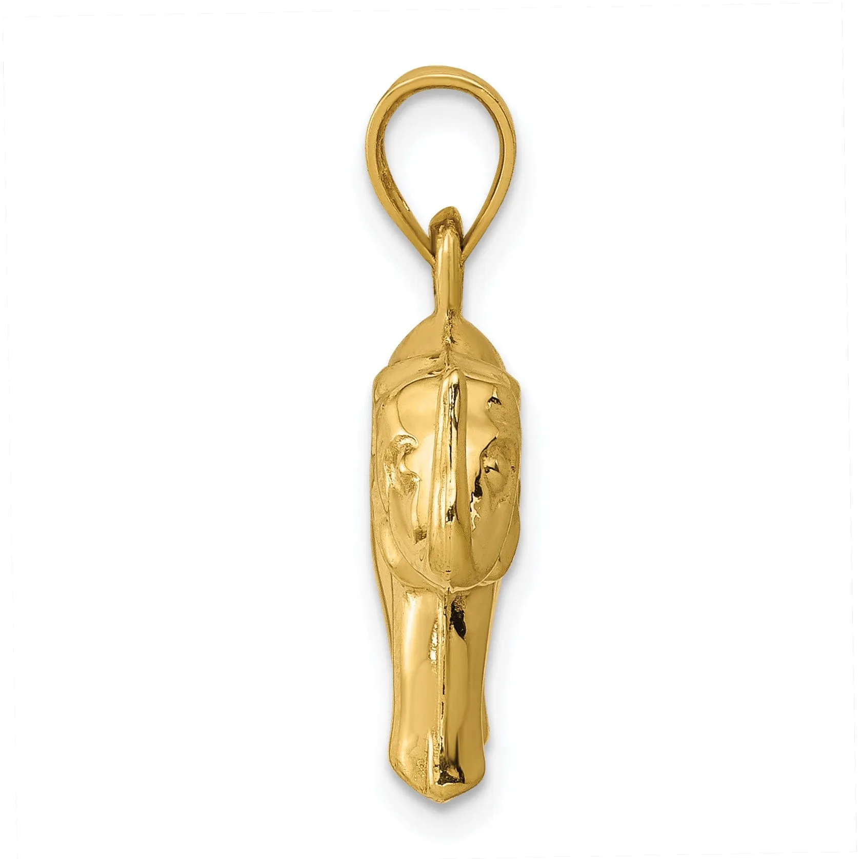 14k Yellow Gold Polished Finish Elephant Charm Pendant