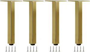 Adjustable Aluminum Replacement Legs for Bathroom Cabinet Cupboard Coffee Table and Desk Support Foot with Multiple Height Options (Bronze 9.8 inches*4)
