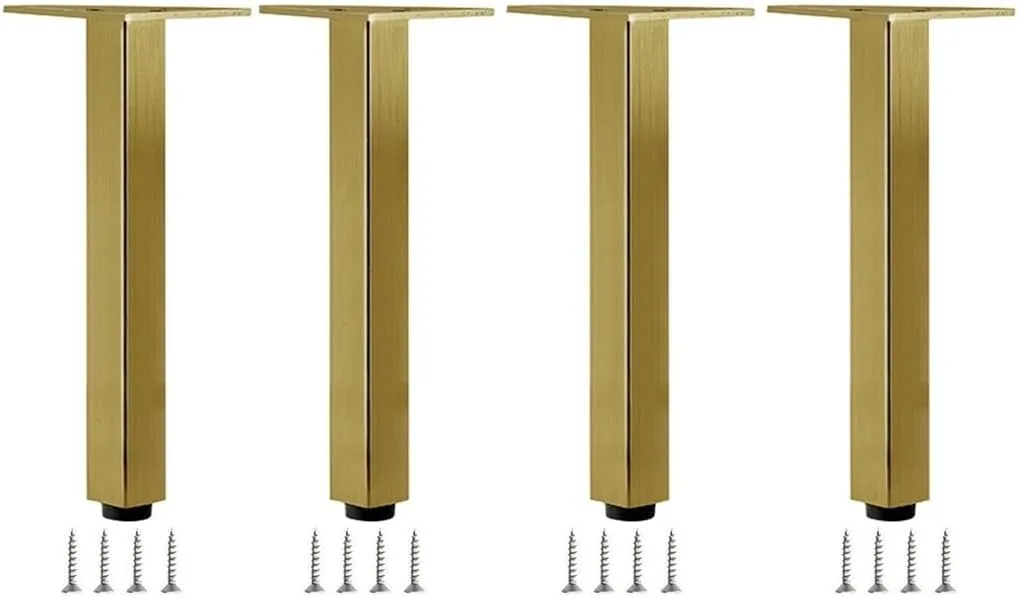 Adjustable Aluminum Replacement Legs for Bathroom Cabinet Cupboard Coffee Table and Desk Support Foot with Multiple Height Options (Bronze 9.8 inches*4)