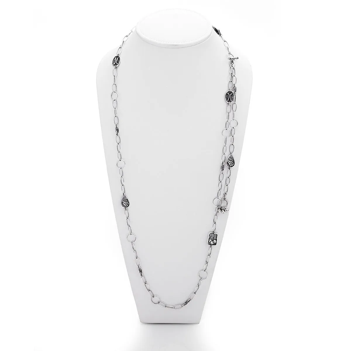 Belle Nouveau Sterling Silver Charm Lariat