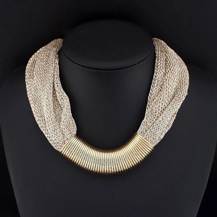 Collar Rope Choker Statement Necklace