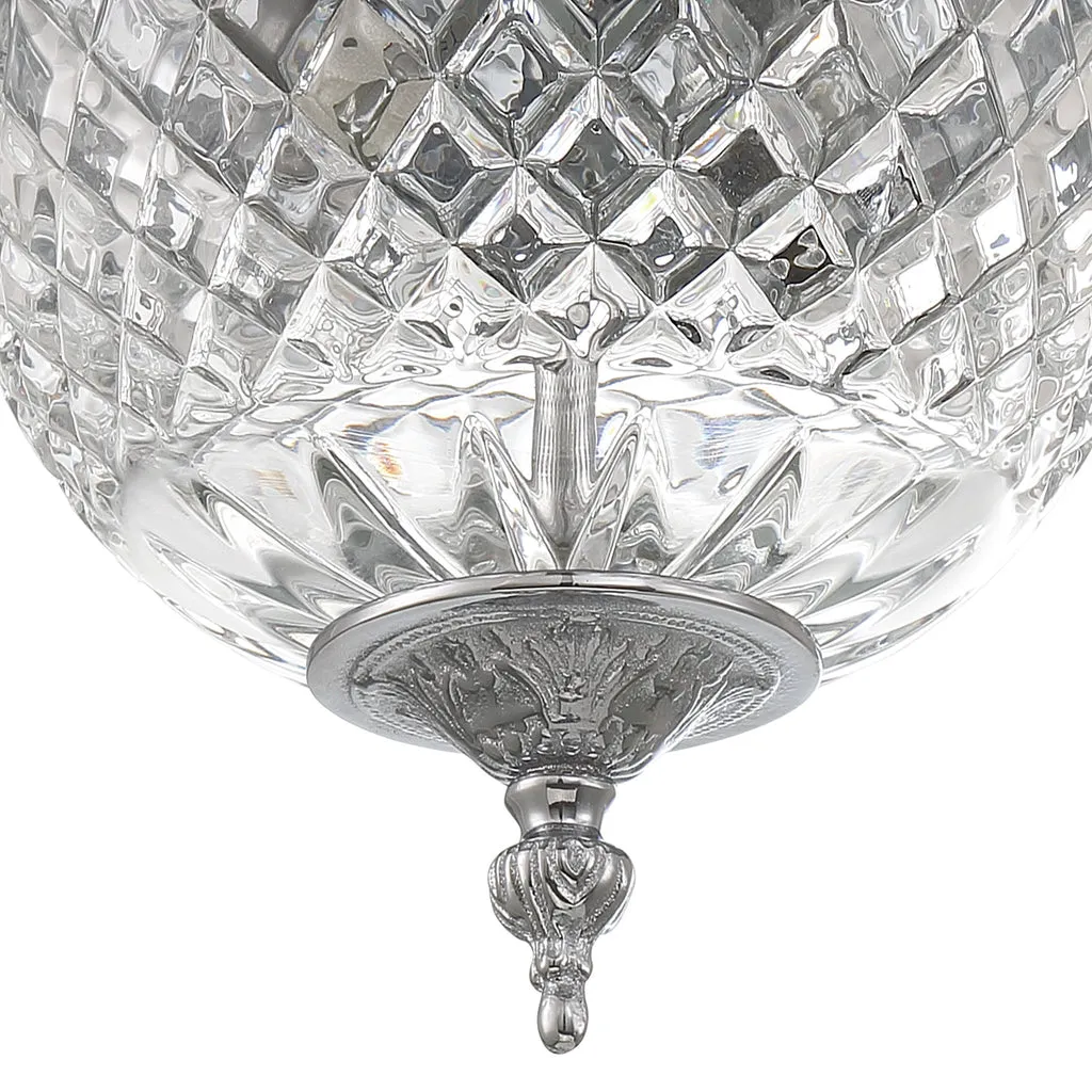 Crystorama 2 Light Polished Chrome Crystal Flush Mount