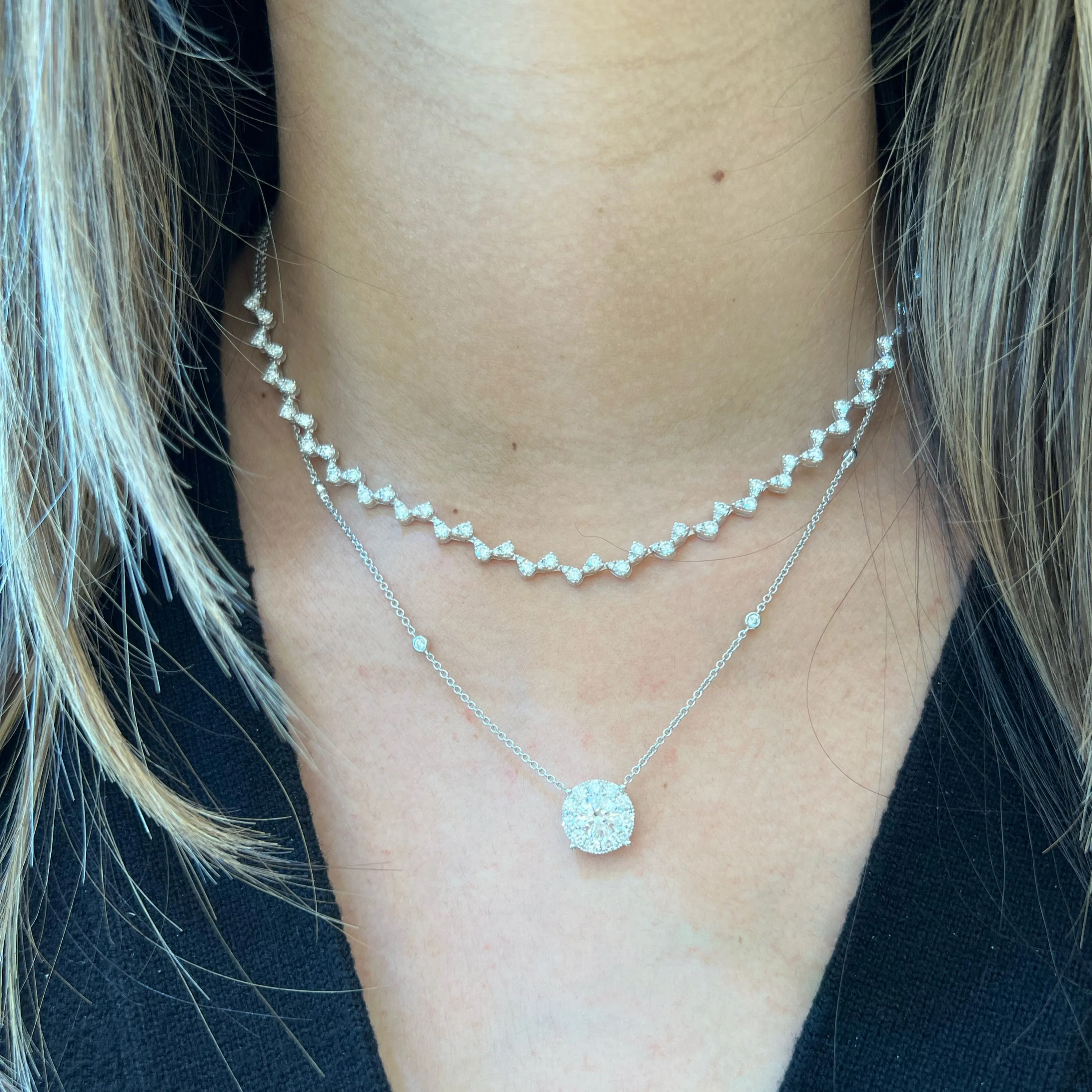 Diamond Zigzag Fashion Necklace