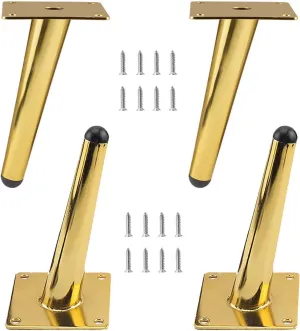 EZZON 4 Pieces Furniture Support Legs, Thickened Sofa feet, Heavy Metal Legs, TV Cabinet feet, Hardware Foot Accessories, for Coffee Table, Bathroom,Gold-35cm/13.8in