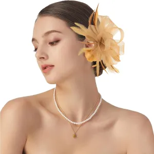 Fascinator Derby Hats Headband for Women 20s Vintage Hair Accessories for Derby Wedding Tea Party