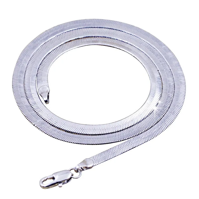 Fashion Jewelry Snake Chain Necklace for Women with Zircon in 925 Sterling Silver