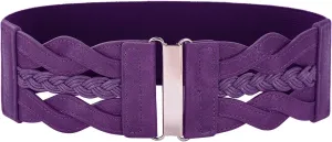 GRACE KARIN Women's Elastic Wide Belts Vintage Stretchy Belt Retro Fashion Cinch Belts for Dresses