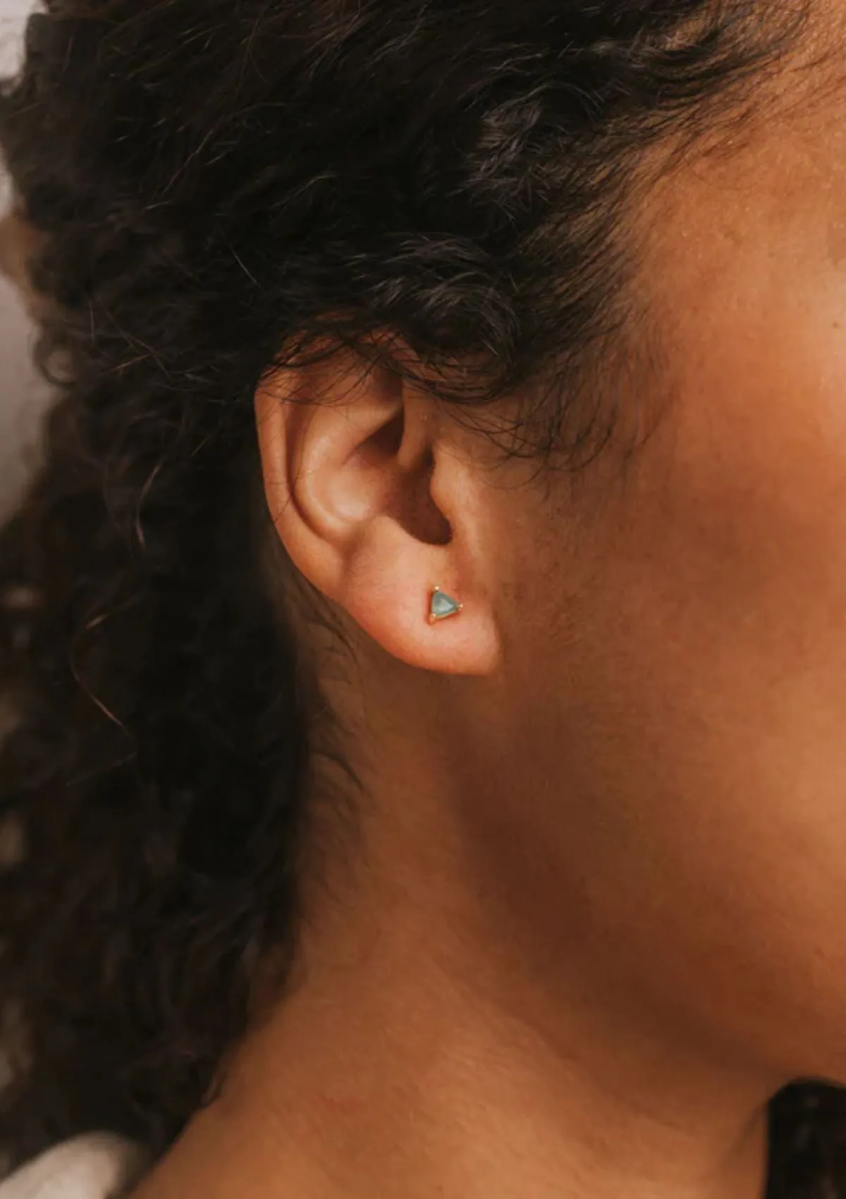 Green Onyx Mini Energy Gem Earrings