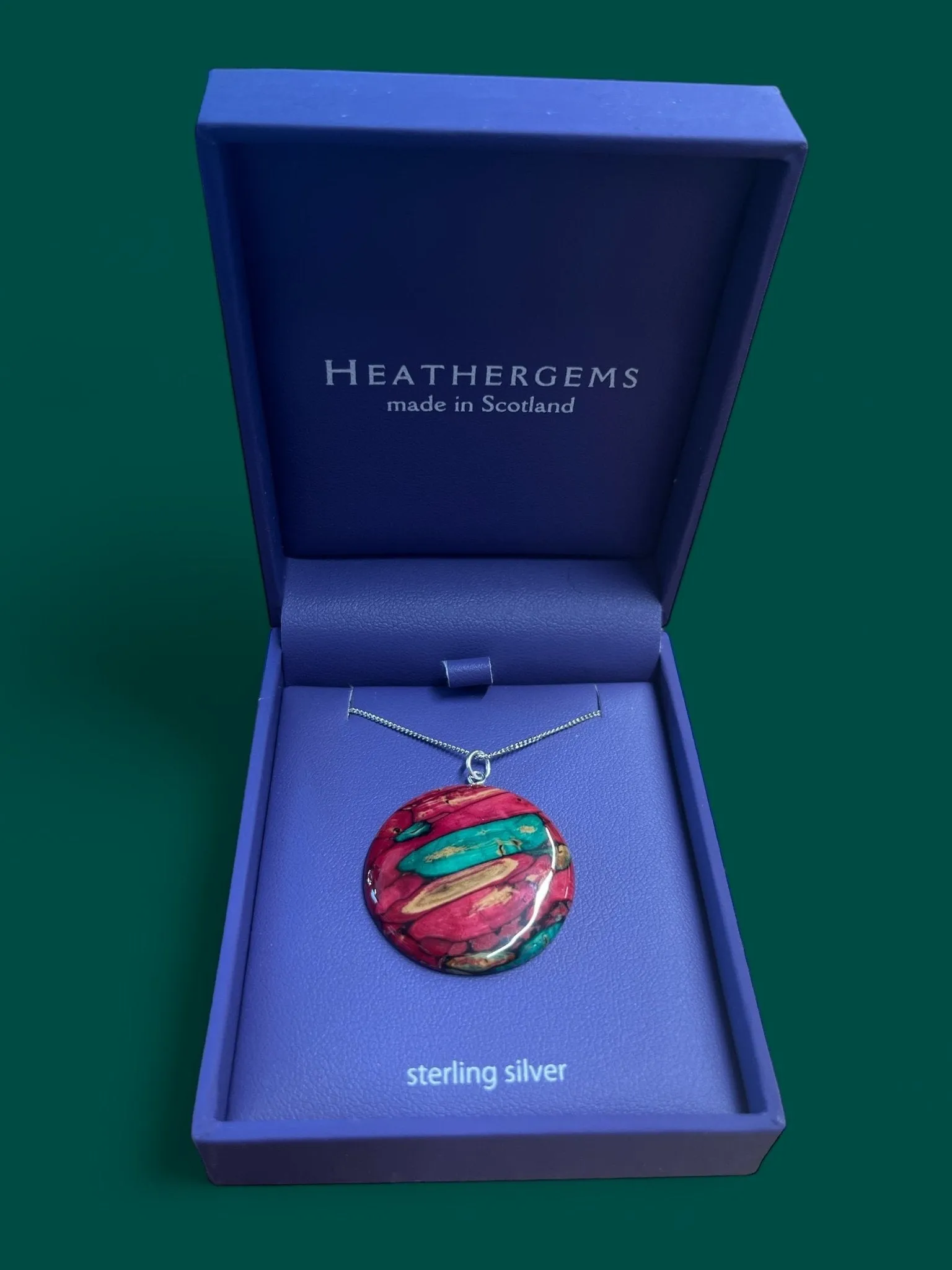 Heathergems Sterling Silver Large Circle Necklace