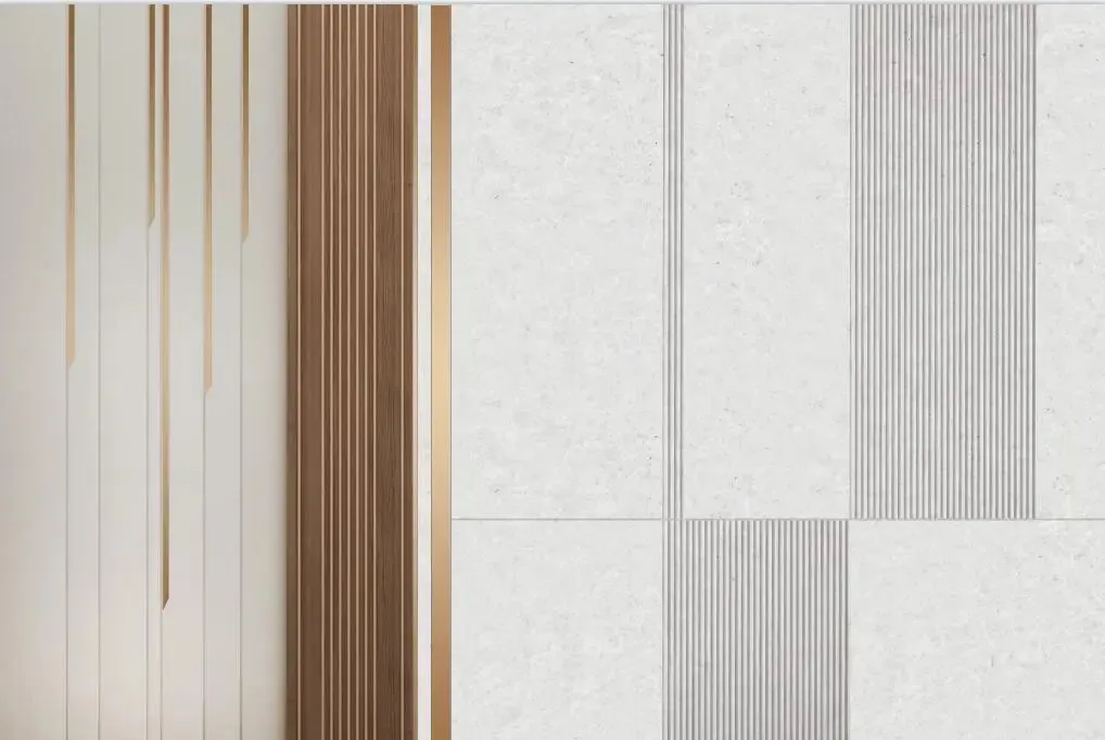 Modern Grille Wood Grain Striped Wallpaper