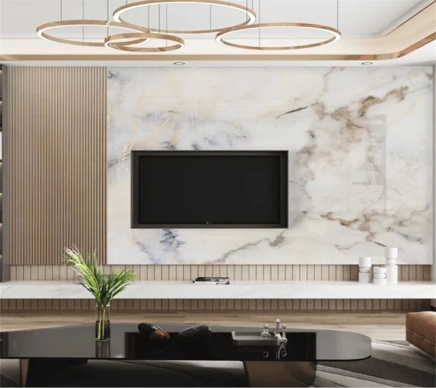 Modern Grille Wood Grain Striped Wallpaper