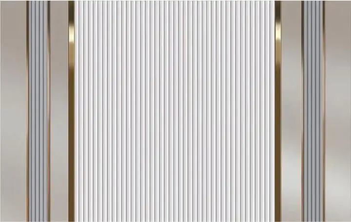 Modern Grille Wood Grain Striped Wallpaper