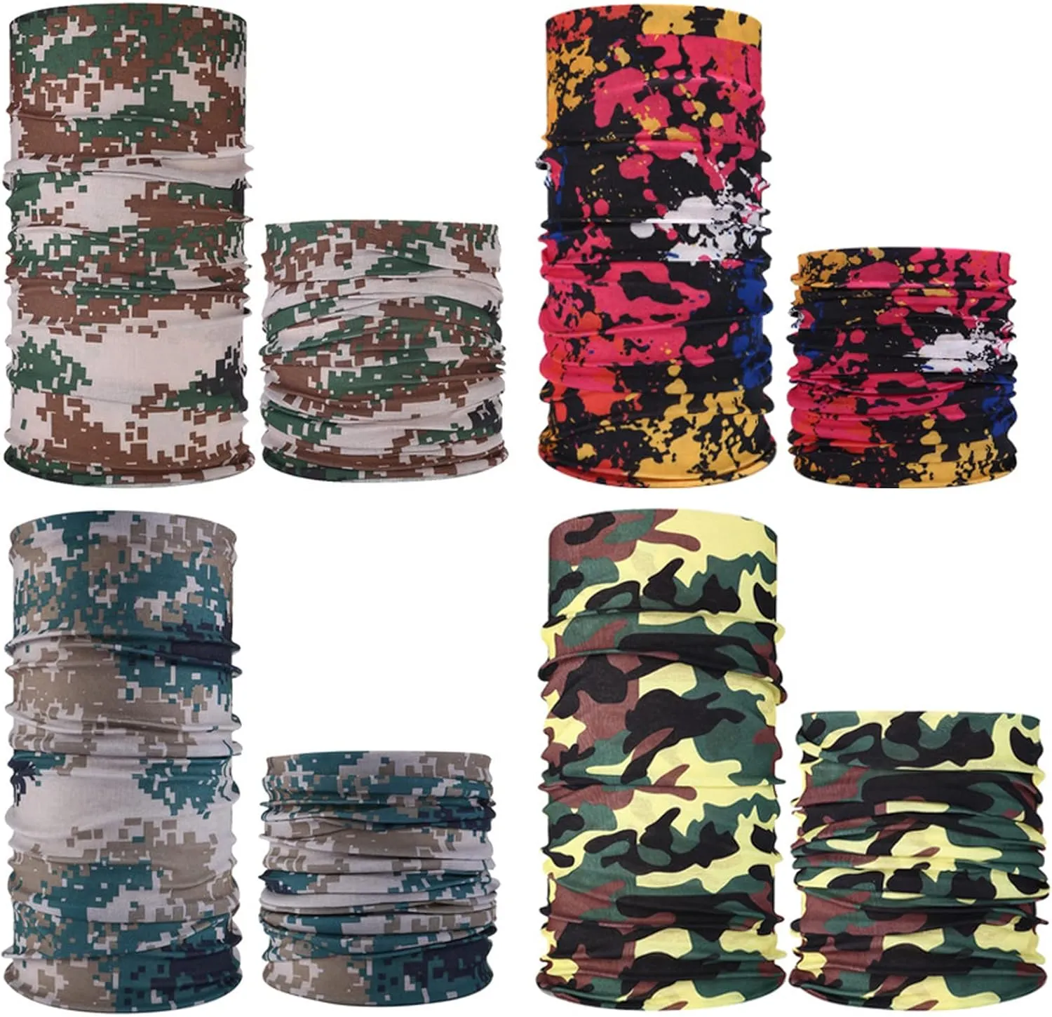 Neck Gaiters Scarf Head Wrap Headwear Balaclava Face Mask Sun Bandanas for Women Men Running,Cycling,Fishing