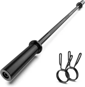 Olympic Barbell Bar 55", 2In-Weight Lifting Bar Standard Straight Barbell Bars for Bench Press/Hip Thrusts/Biceps/Curl/Lunges/Squat/Strength-Training Home Gym Weight Bar, 2 Collars(500lb Capacity)