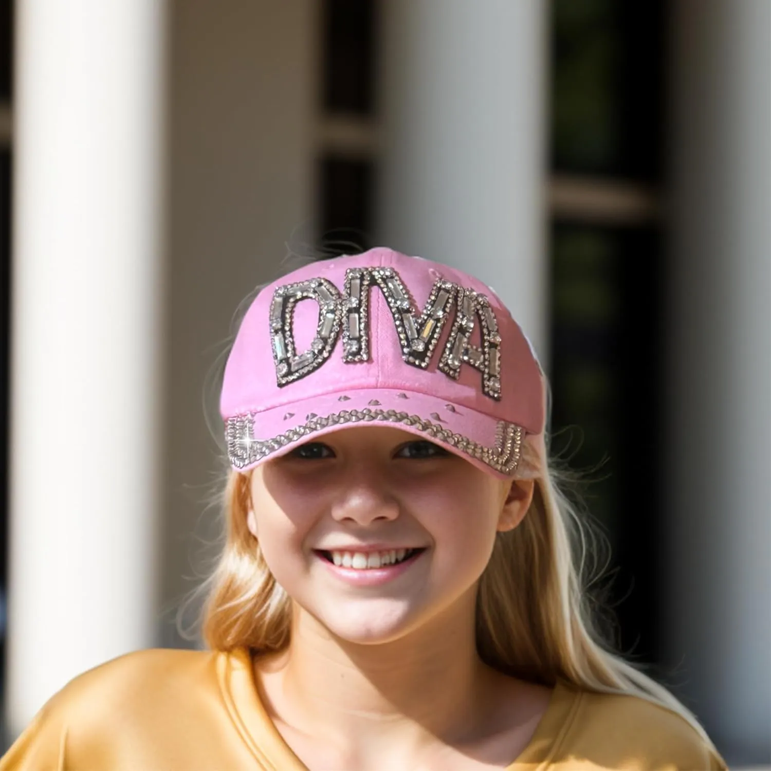 Popfizzy Rhinestone Diva Hat for Women, Bedazzled Queen Gifts, Bling Hats for Women Trendy, Sparkly Princess Accessories