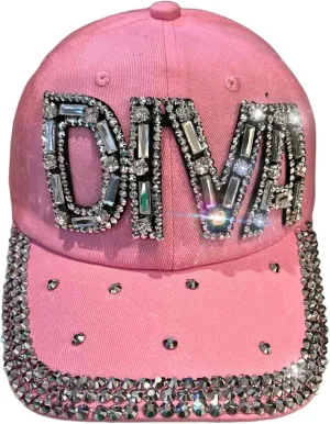 Popfizzy Rhinestone Diva Hat for Women, Bedazzled Queen Gifts, Bling Hats for Women Trendy, Sparkly Princess Accessories