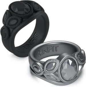 Rinfit Silicone Rings for Women - Womens Wedding Rings - Silicone Wedding Bands - Oval Rubber Ring - Patented Design