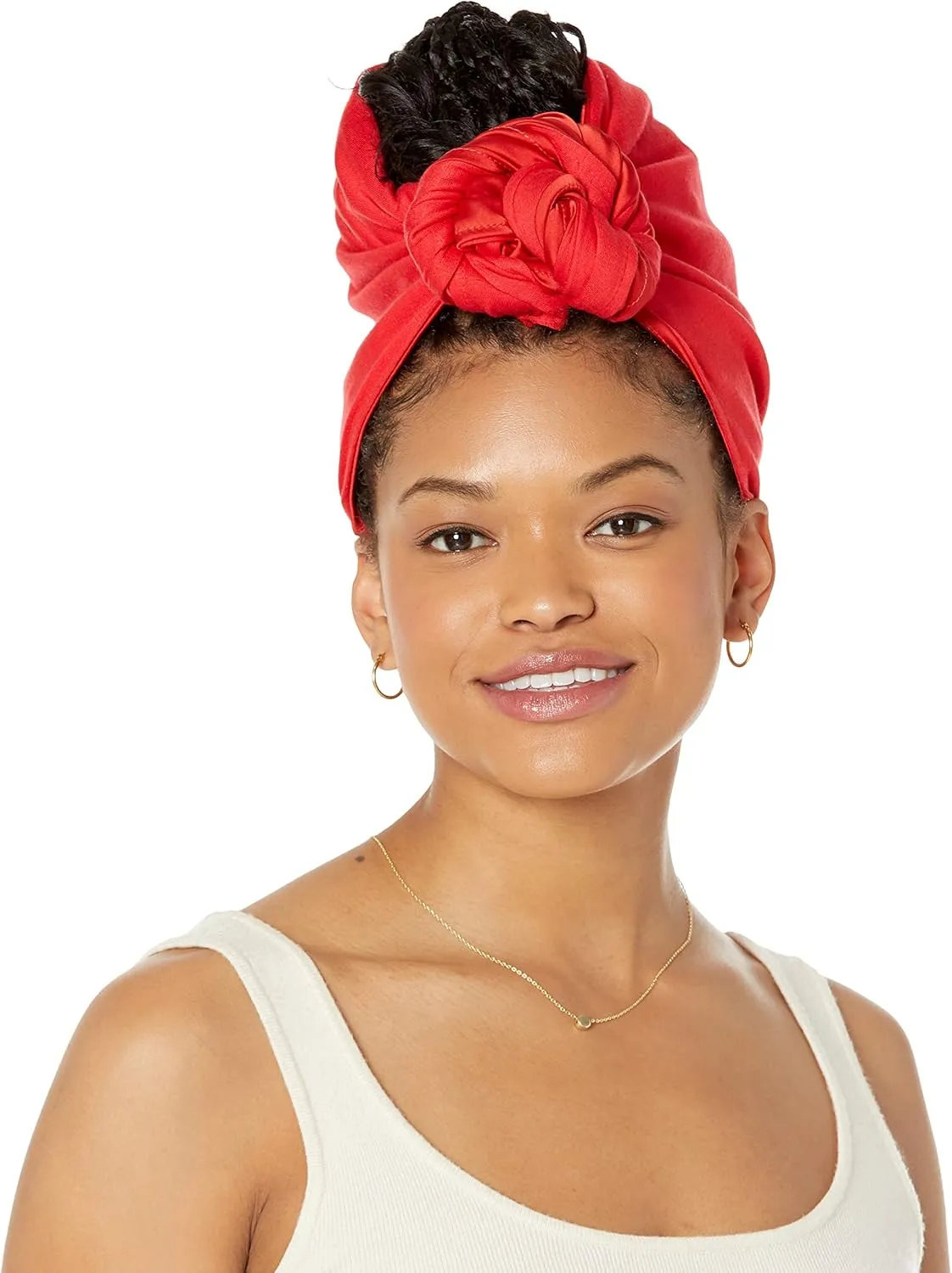 Satin Lined Turban Head Band- 2-in-1 Headwrap, Natural Hair, Beanie, Hijab, Easy Protective Scarf Head Wrap