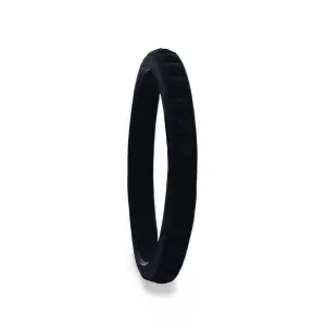 SHADOWPLAY Stackable Faceted Silicone Ring for Women Black Comfort Fit Hypoallergenic Thorsten - 2mm