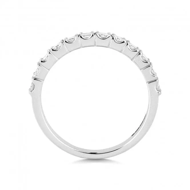Wedding Band Platinum Diamond Half Eternity Ring WP270