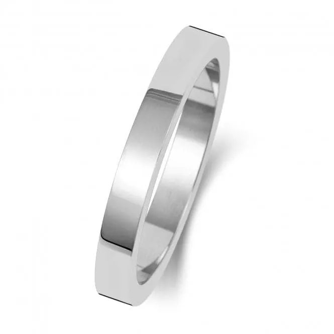 Wedding Band Platinum Flat Flat 2.5mm-1.15 Wedding  Ring WP172L