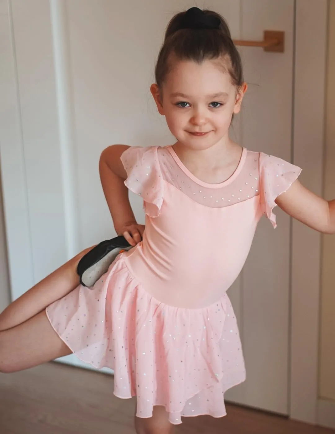 Zaclotre Girls Ballet Leotards Ruffle Sleeve Sparkle Dance Leotard Toddler Ballerina Dress Outfits
